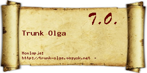 Trunk Olga névjegykártya
