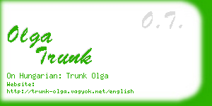 olga trunk business card